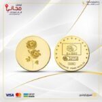 سبيكة ذهب أونصة دائرية شعار الوردة