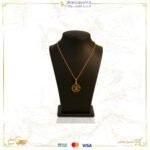 قلادة ذهب مع سلسال عيار 18 بشعار برج الدلو