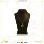 قلادة ذهب مع سلسال عيار 18 بشعار برج الحوت