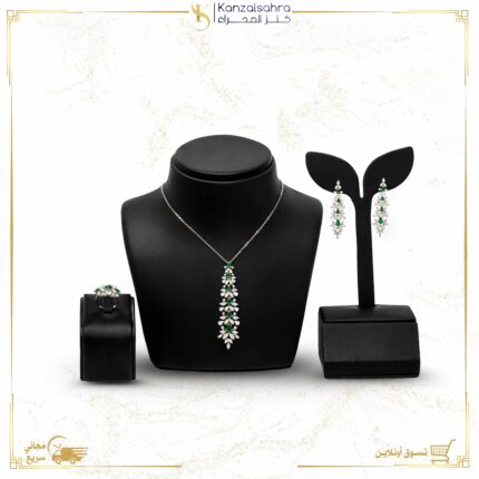نصف طقم ذهب مرصع بالألماس والأحجار الكريمة 1160