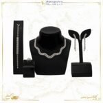 طقم ذهب مرصع بالألماس 3696