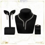 نصف طقم ذهب مرصع بالألماس 3815