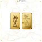 سبيكة ذهب عيار 24 بوزن 2.5 جرام – نقش شعار كأس العالم